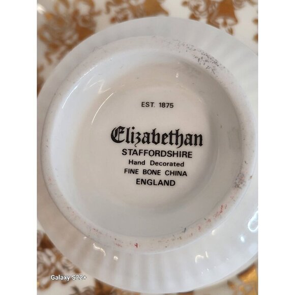 Elizabethan Staffordshire Hand Decorated 50th Anniversary Fine Bone China Tea Cu - Picture 5 of 16